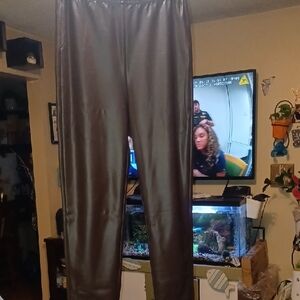 Brown Extra Small Full Leather Pants